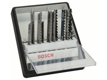 10dílná sada pilových plátků Robust Line Wood Expert, se stopkou T