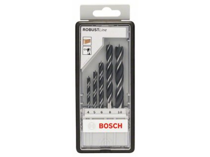 BOSCH Sada spirálových vrtáků do dřeva Robust Line, 5dílná Professional