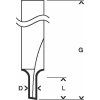 Bosch Drážkovací fréza PRO, jeden břit, Ø 3,2 × D 7,7, stopka 6 mm (2608628438)