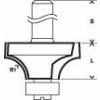 Bosch Zaoblovací fréza PRO, R 9,5, stopka 6 mm (2608628457)