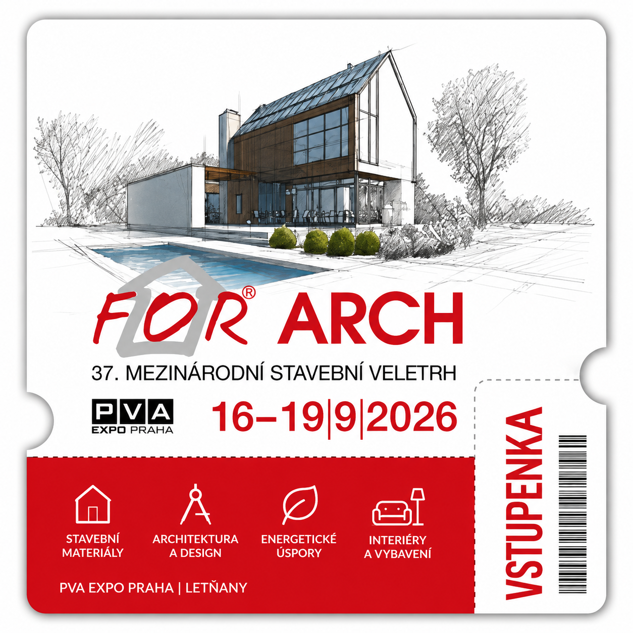 Chcete získat zdarma vstupenku na For Arch stavební veletrh?