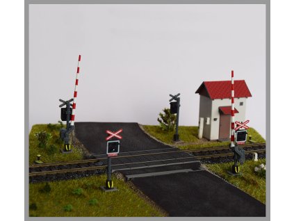 Výstražníky AŽD 97 (Varianta vícekolejný žel. přejezd)
