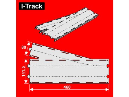 1584 h0 rovny s odbockou 15 2 kolejny 460x141 5mm 1ks