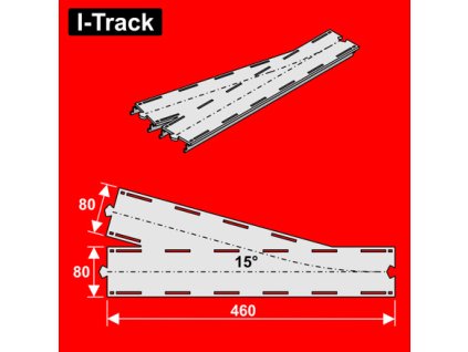 1587 h0 rovny s odbockou 15 1 kolejny 460x80mm 1ks
