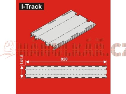 H0 Rovný segment 2-kolejný 141,5x920mm 2ks