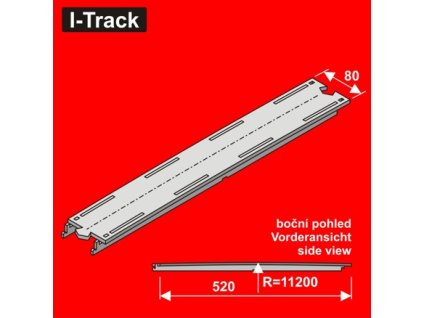 1614 h0 vyjezdovy segment 1 kolejny 520x80mm 1sada