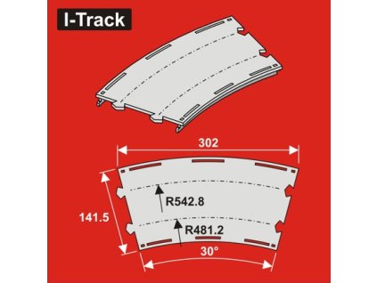 1677 h0 oblouk 2 kolej r 481 2 542 8mm 30 6ks