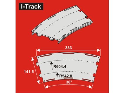 1683 h0 oblouk seg 2 kolej r 542 8 604 4mm 30 6ks