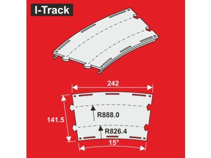 1692 h0 oblouk seg 2 kolej r 826 4 888 0 mm 15 6ks