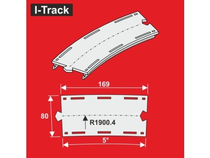 1698 h0 oblouk seg 1 kolej r 1900 4 mm 5 s 80mm 6ks
