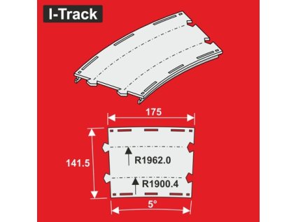 1704 h0 oblouk seg 2 kolej r 1900 4 1962mm 5 6ks