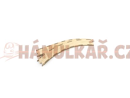H0 Oblouk 60° s odbočkou,1-kolej.R542,8mm 1ks