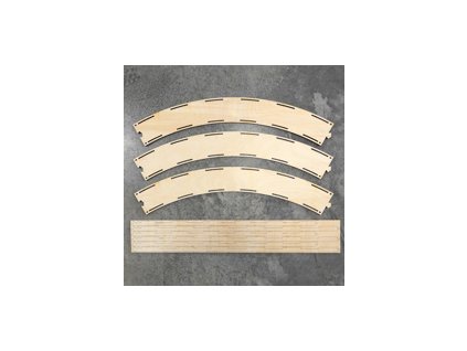 1746 h0 oblouk segment 1 kolej r 604 4mm 60 s 80mm 3ks