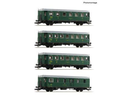 HO - Set čtyř vozů "Rybák" - ČSD