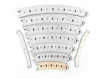 723 sablony obloukove trate r2 r3 s podlozim h0 6ks