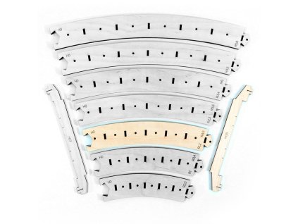 735 sablony oblouk trate r1 r2 r4 r5 s podlozim h0 6ks