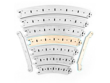 741 sablony oblouk trate r2 r3 r5 r6 s podlozim h0 6ks