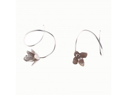 Thuja Blossom Earrings - White Gold