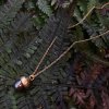 Small Oak Necklace - Gold-plated Silver, Brown Pearl