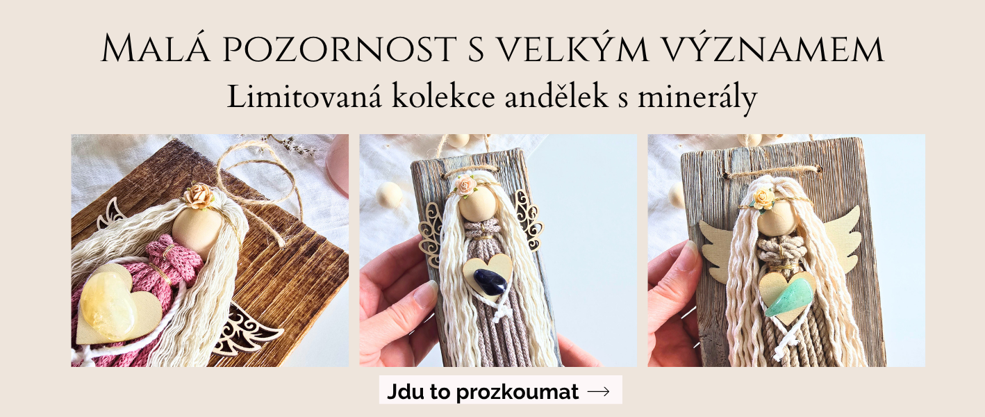 andělky s minerály