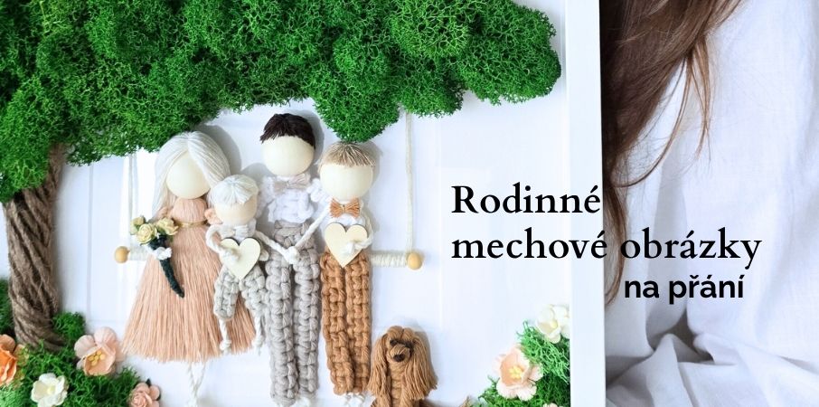 Macrame mechové obrázky