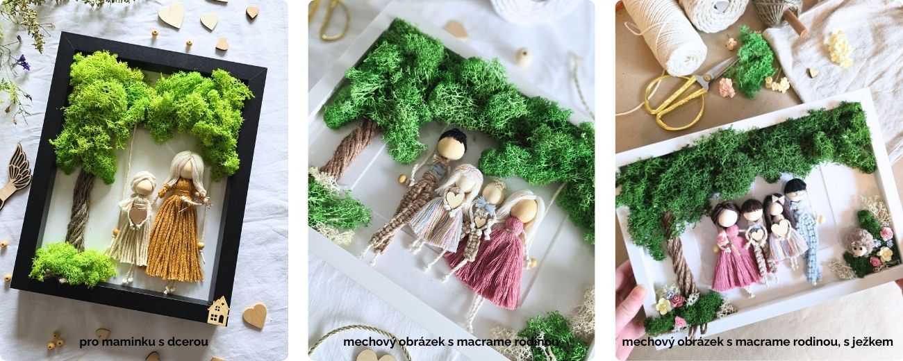 mechovy_obrazek_hany_dekoarce_eshop_mechovy_obrazek_macrame_rodina_na_prani