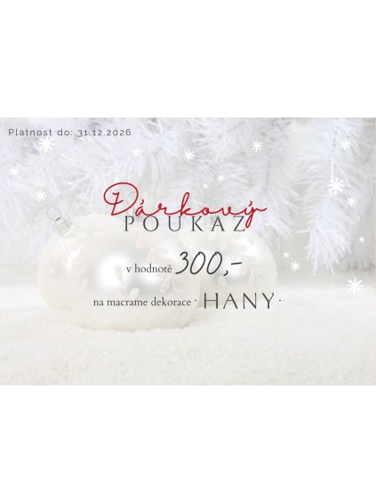 darkovy vanocni poukaz eshop hany dekorace 300