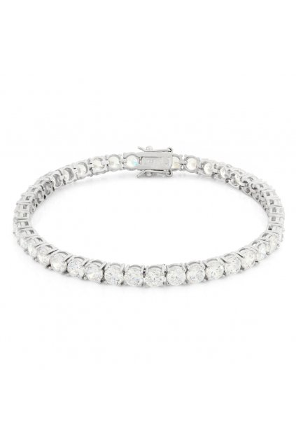 BRX00349 5mm White Gold Single Row Pharaoh Bracelet