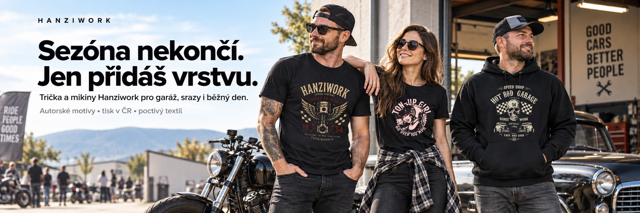 Podzim je náš revír, chladnější dny, silnější styl. Obleč si naší mikinu je podzim.