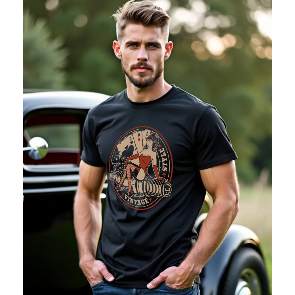 Pánské Tričko S Krátkým Rukávem Vintage Spark 1024 model komprese