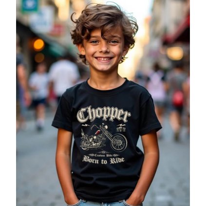 Dětské Tričko S Krátkým Rukávem Chopper Born To Ride manekyn komprese