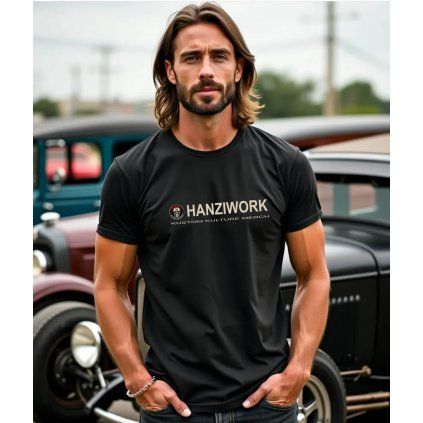 Pánské Tričko S Krátkým Rukávem HanziWork Kustom Merch model komprese