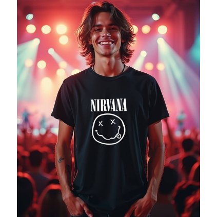 Pánské Tričko S Krátkým Rukávem Nirvana Model komprese