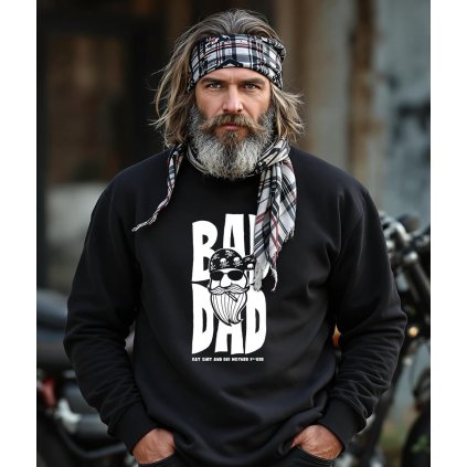 Pánská Mikina Přes Hlavu Bez Kapuce Bad Dad Model komprese