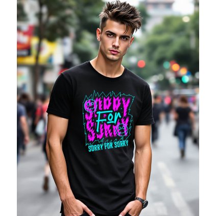 Pánské Tričko S Krátkým Rukávem Sorry For Sorry Model komprese