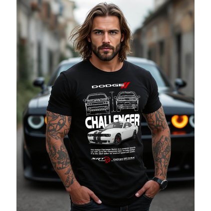 Pánské Tričko S Krátkým Rukávem Dodge SRT HellCat Model komprese