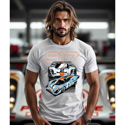 Pánské Tričko S Krátkým Rukávem Porsche 917 Model komprese