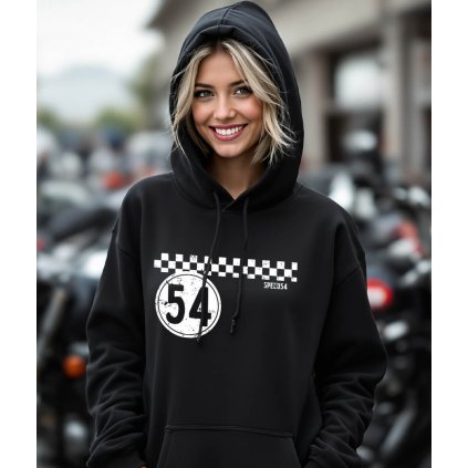 Dámská Mikina Přes Hlavu S Kapucí Speed54 Modelka komprese