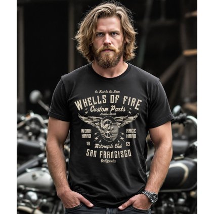 Pánské Tričko S Krátkým Rukávem Wheels Off Fire model komprese