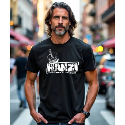 Pánské Tirčko Černé S Krátkým Rukávem Crown model komprese