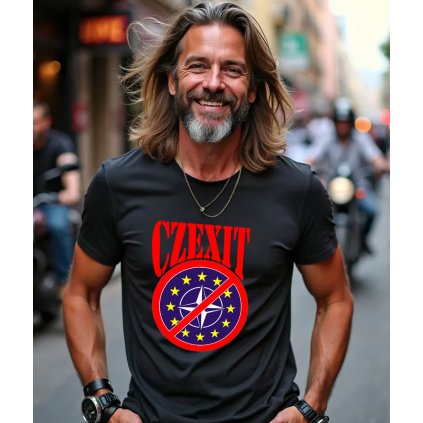 Pánské Tričko S Krátkým Rukávem Velký CZexit MODEL komprese