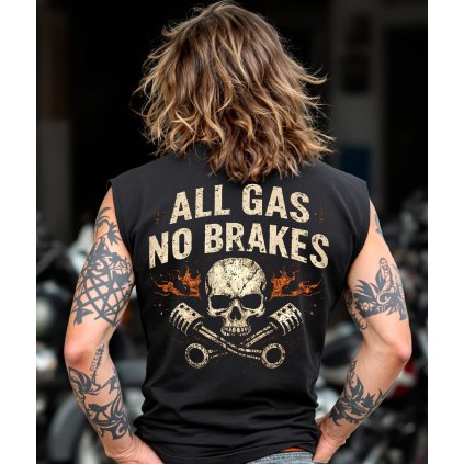 Pánské Tričko Bez Rukávů ALL GAS Original Model komprese