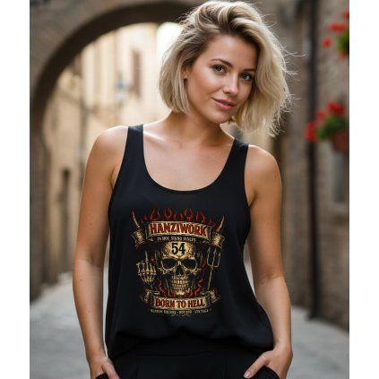 Dámské Tílko Born To Hell Modelka