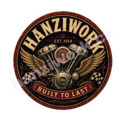 Samolepka Hanziwork Original | Built To Last V-twin