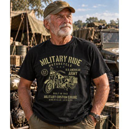 Pánské Tričko S Krátkým Rukávem Military Ride Model