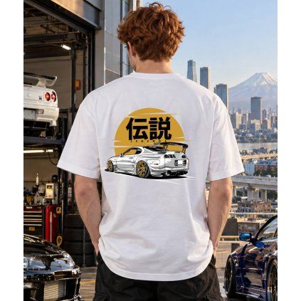 Pánské Oversize Tričko S Krátkým Rukávem Bílé Supra Legends Model