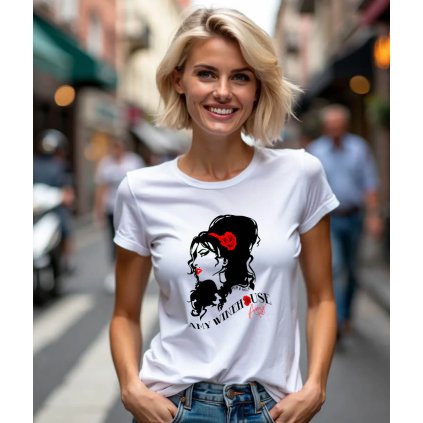 Dámské Tričko S Krátkým Rukávem Amy Jade Winehouse modelka 011 komprese