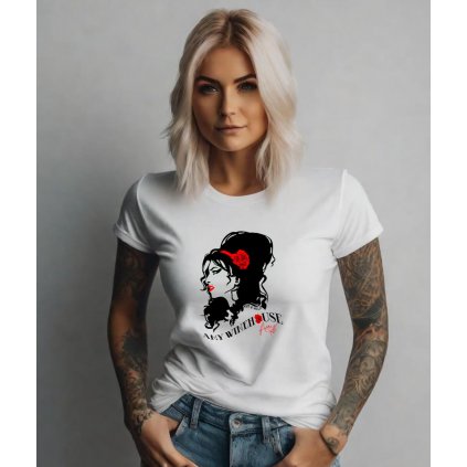 Dámské Tričko S Krátkým Rukávem Amy Jade Winehouse modelka 011 kompresing