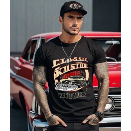 Pánské Tričko S Krátkým Rukávem Classic Kustom model kompresing