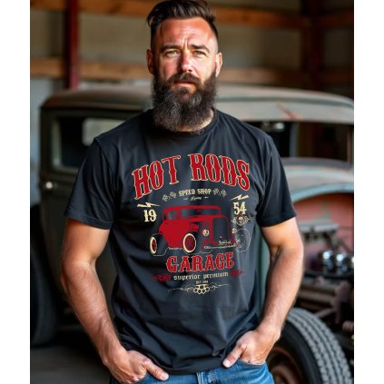 Pánské Tričko S KrátkýmRukávem Hot Rods Garage model komprese